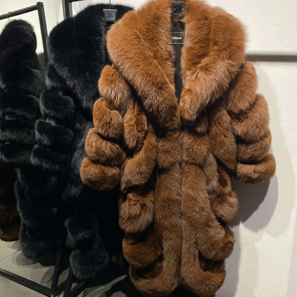 Yara Women's Fox Fur Coat | Luxury Natural Fur, Winter Outerwear 6