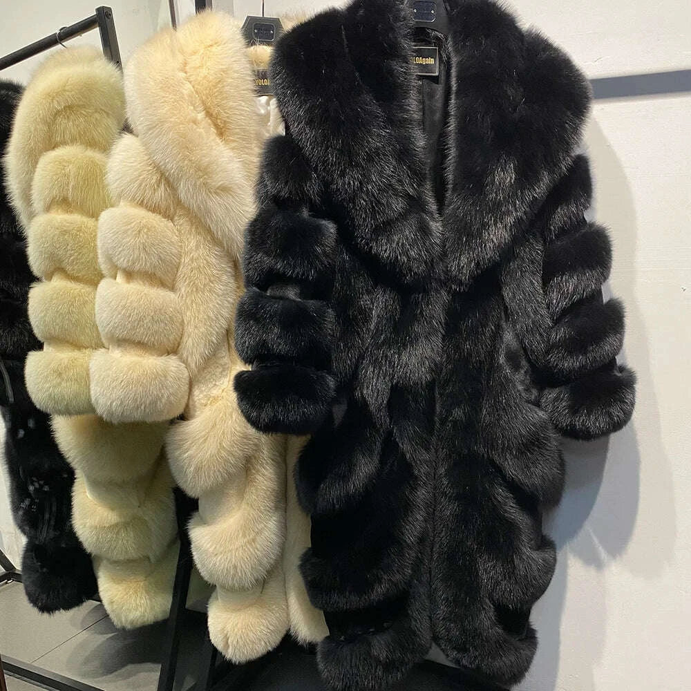Yara Women's Fox Fur Coat | Luxury Natural Fur, Winter Outerwear 7