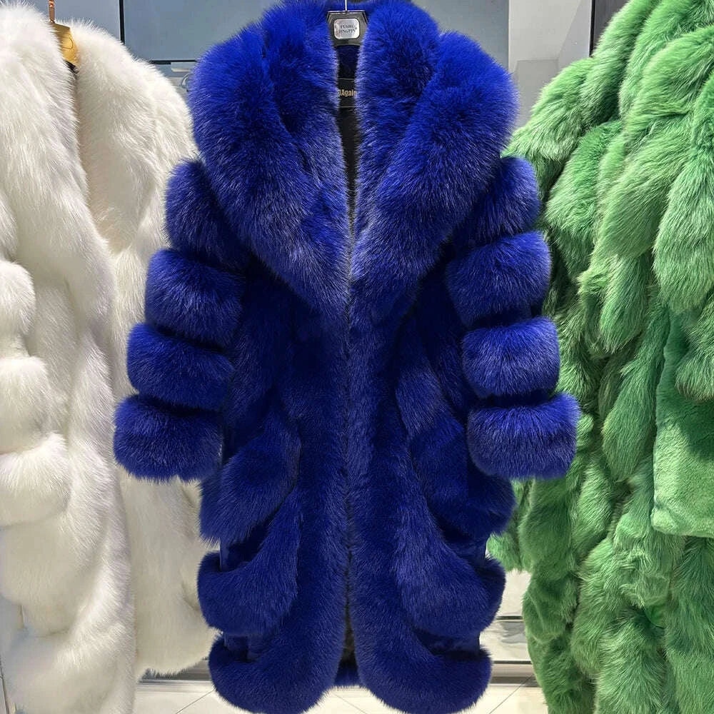 Yara Women's Fox Fur Coat | Luxury Natural Fur, Winter Outerwear 9