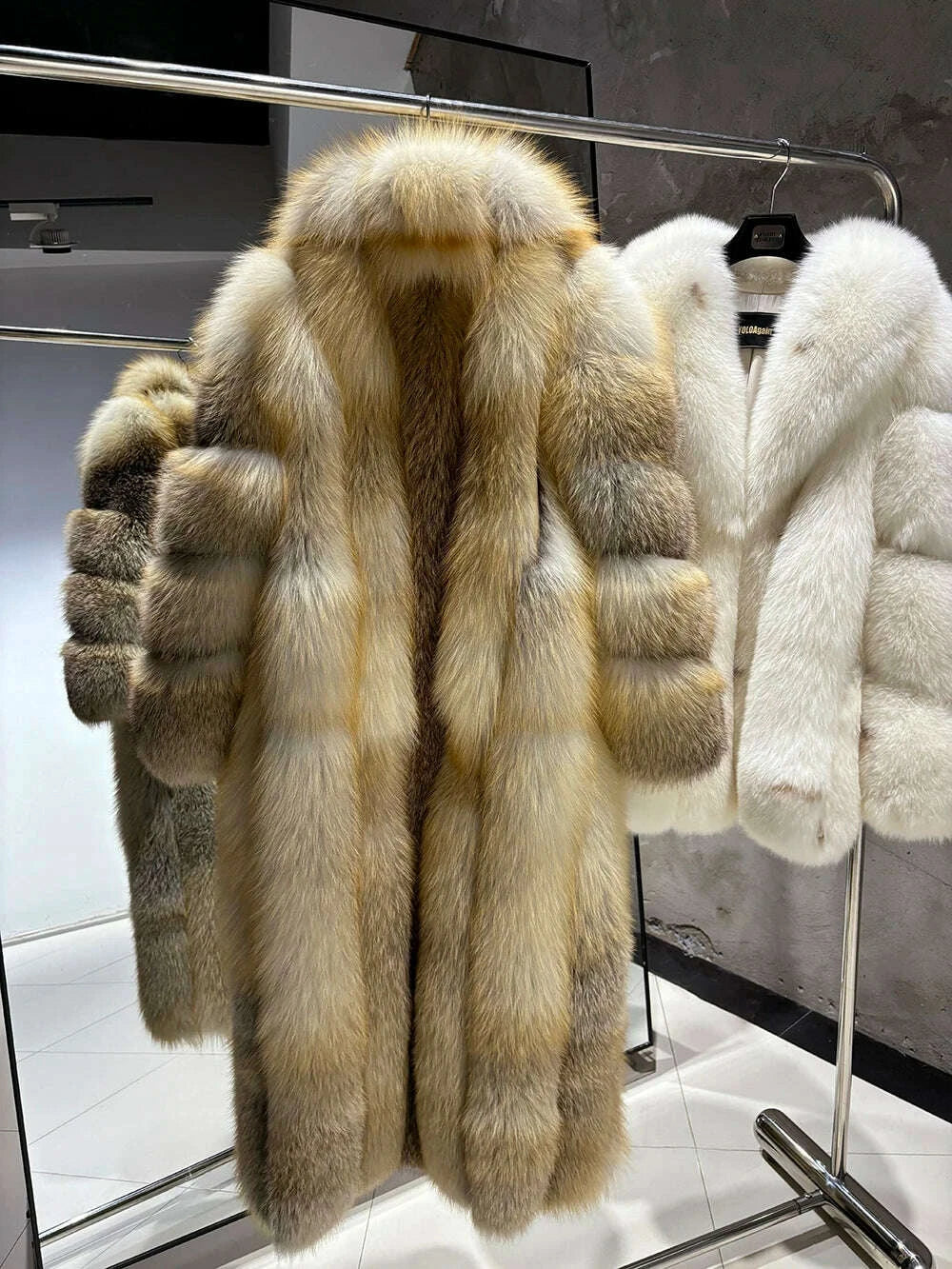 Yara Women's Fox Fur Coat | Natural Golden, Luxury Outerwear 6
