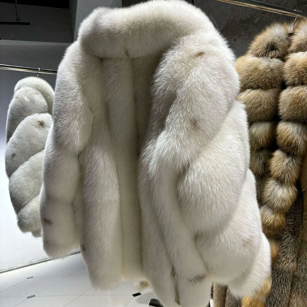 Yara Women's Fox Fur Coat | Thick Warm Luxury for Winter 2
