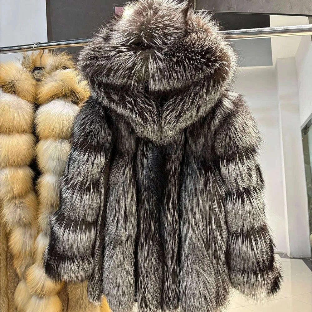Yara Women's Fox Fur Jacket | Luxurious Warmth for Winter 0