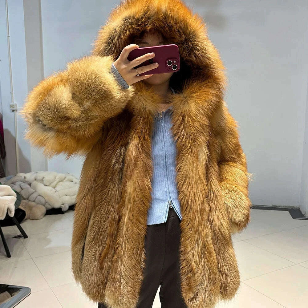 Yara Women's Fox Fur Jacket | Luxurious Warmth for Winter 12