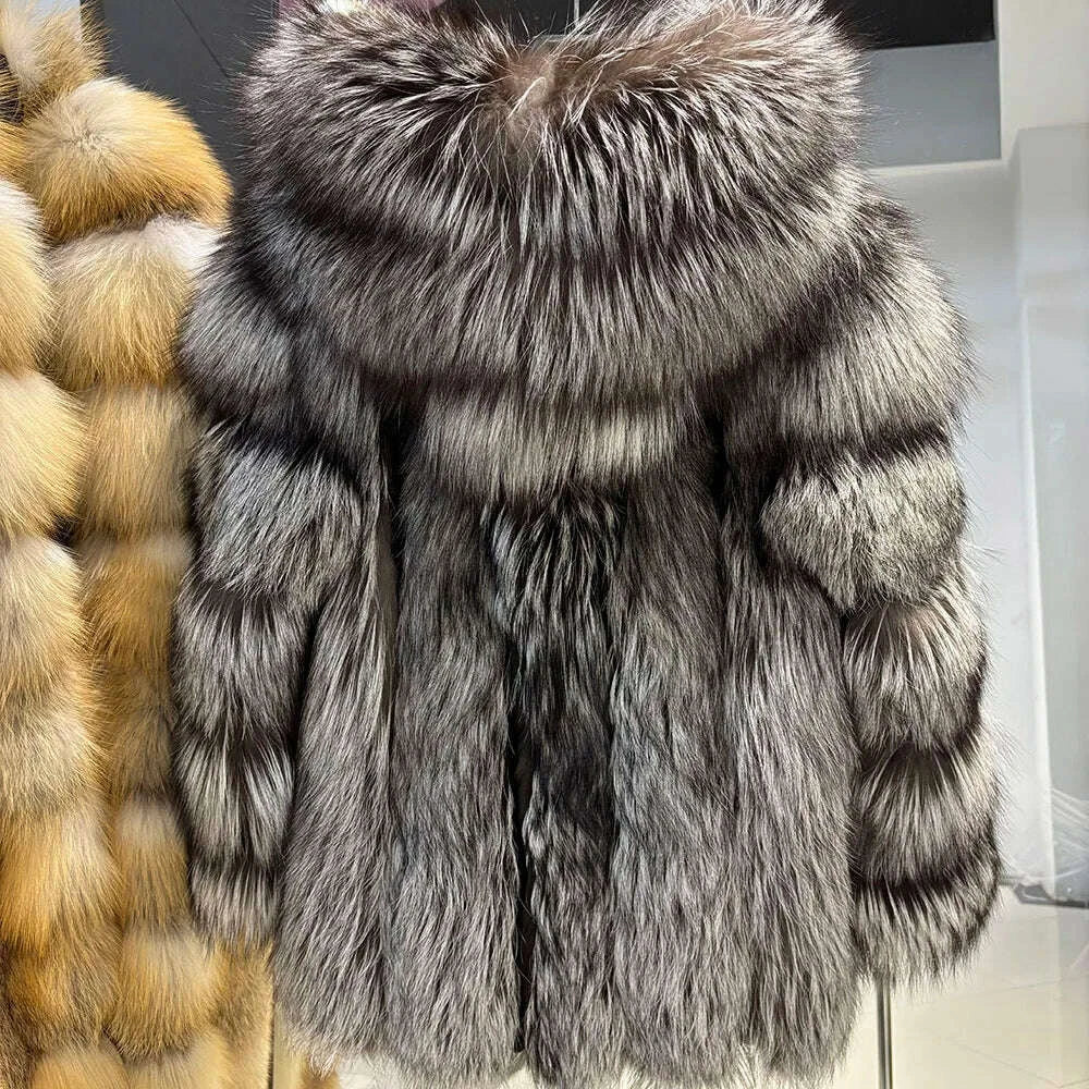 Yara Women's Fox Fur Jacket | Luxurious Warmth for Winter 2