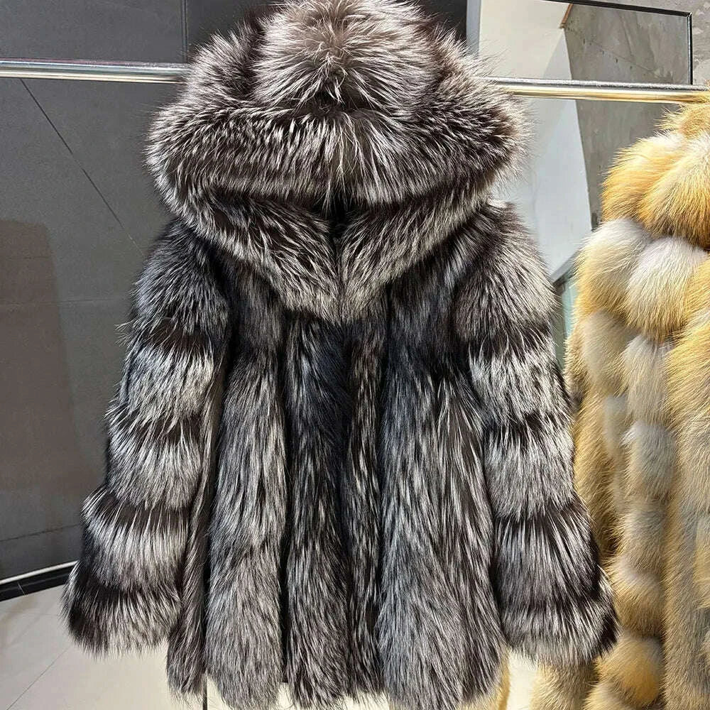 Yara Women's Fox Fur Jacket | Luxurious Warmth for Winter 6