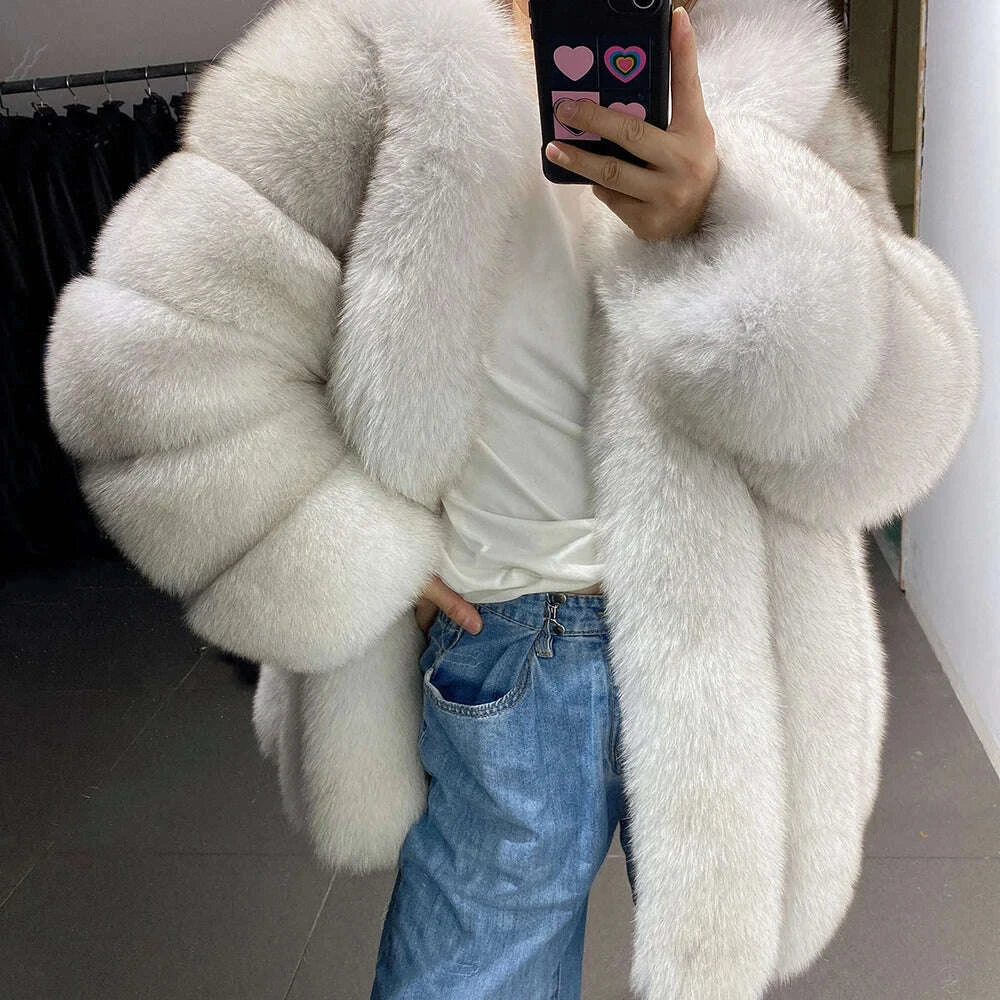 Yara Women's Fox Fur Jacket | Luxurious Warmth for Winter 7