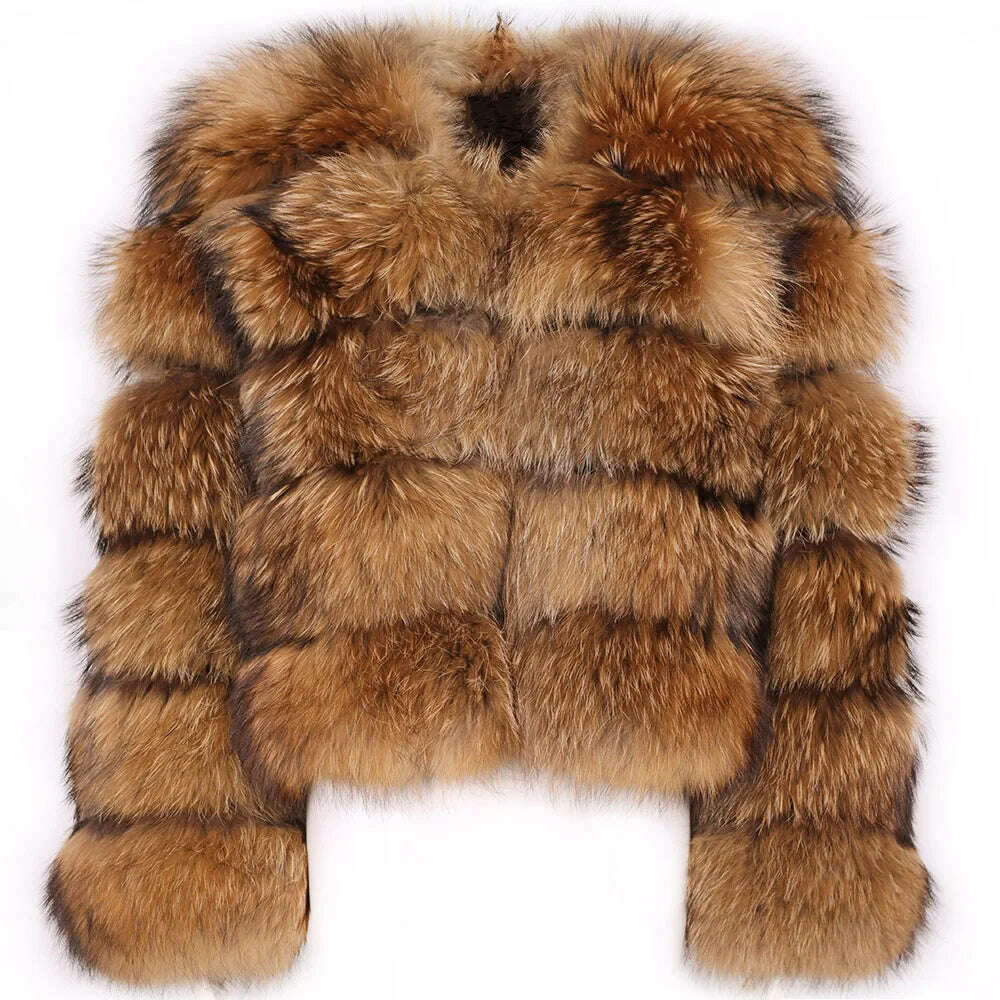 Yara Women's Fox Fur Jacket | Thick Warm Outerwear 3