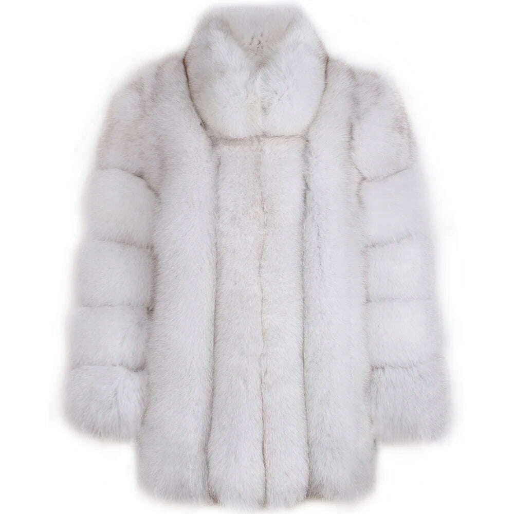 Yara Women's Fox Fur Jacket | Thick Warm Winter Outerwear 2
