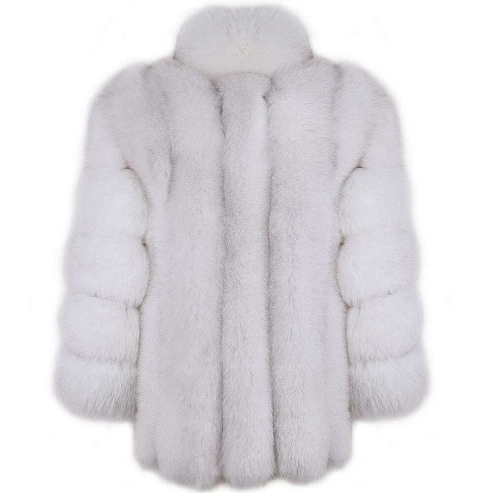 Yara Women's Fox Fur Jacket | Thick Warm Winter Outerwear 3