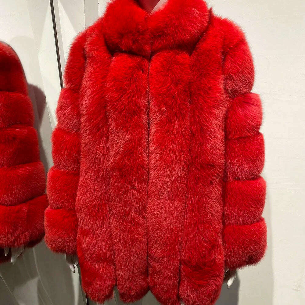 Yara Women's Fox Fur Jacket | Thick Warm Winter Outerwear 6