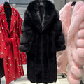 Yara Women's Long Puffer Coat | Real Fox Fur, Warm & Stylish 0