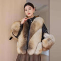 Zara Women's Fox Fur Jacket | Stylish Motorcycle Overcoat 0